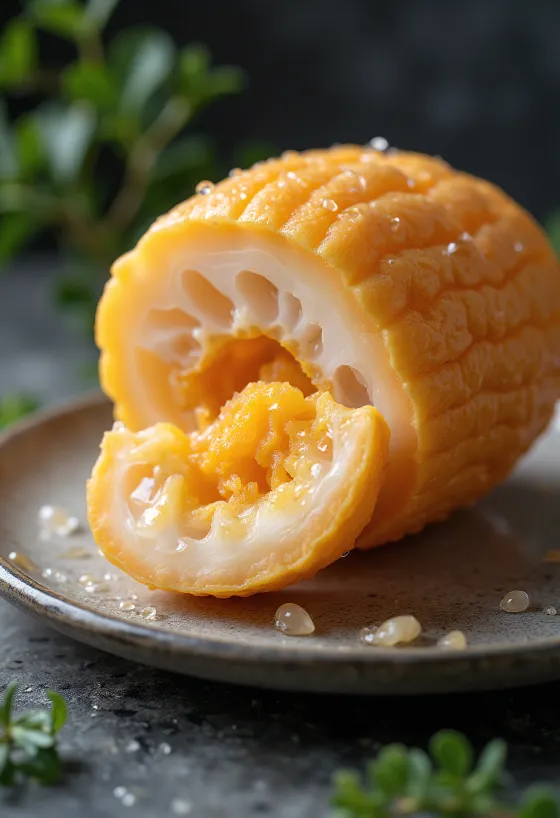 Mashua tubers showing detailed texture and natural colors