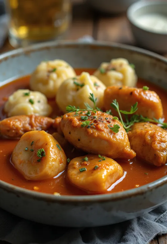 Quail stew served in a bowl
