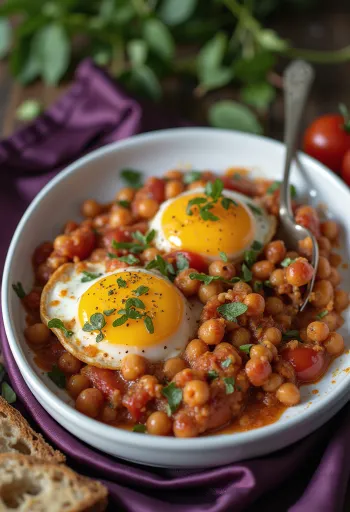 Vegan Eggplant & Chickpea Moussaka served