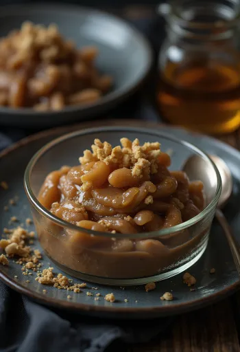 Honey Chestnut Purée served on a plate
