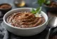 Bowl of creamy chocolate rice porridge (congee)
