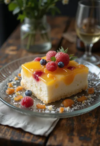 Rice flour fruit cake slice
