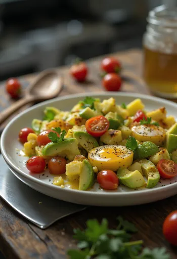 Avocado eggplant salad