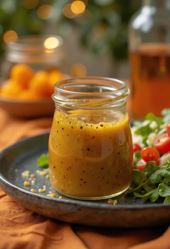 Honey mustard balsamic sauce served.