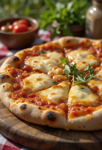 Turkmen style pizza served with local tomato sauce