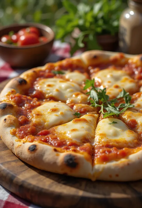 Turkmen style pizza served with local tomato sauce