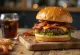 Bacon burger served