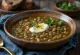 Creamy lentil stew with sausage