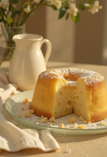 Gluten-free marzipan cake sliced