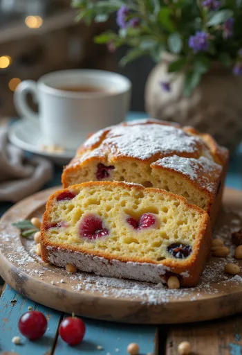 Christmas fruitcake with dried fruits and nuts