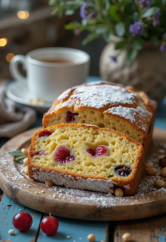 Christmas fruitcake with dried fruits and nuts