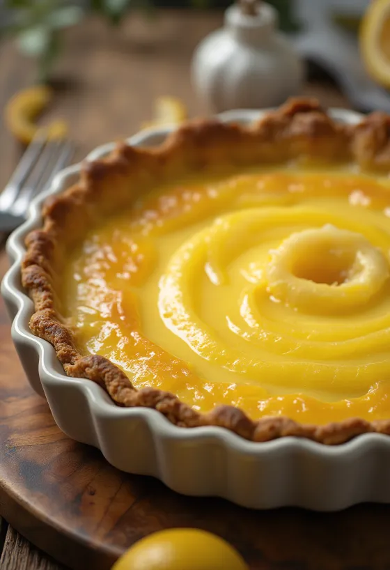 Lemon Orange Tart served