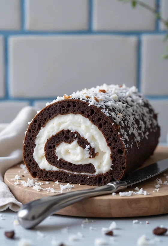Coconut roll based on homemade recipe