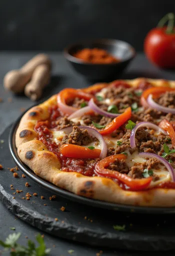 Pizza Algerienne served