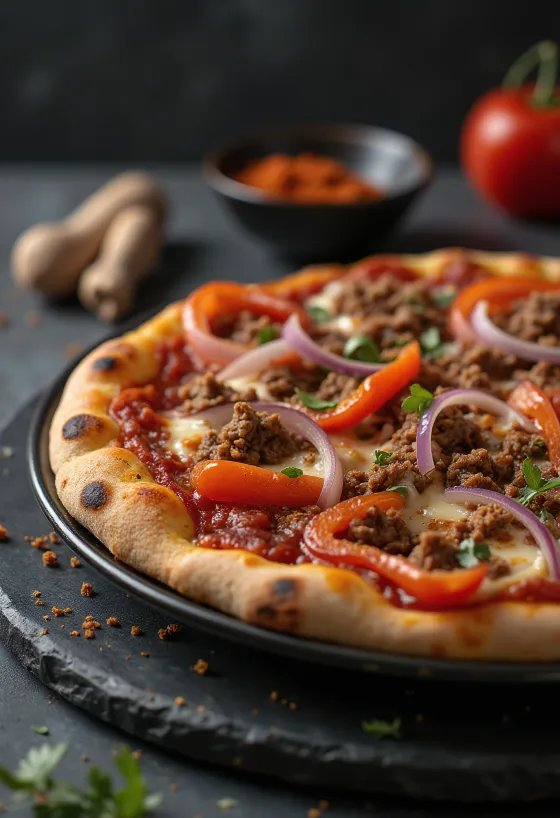 Pizza Algerienne served
