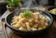 Kiritanpo nabe with Chinese cabbage, chicken, and rice cake