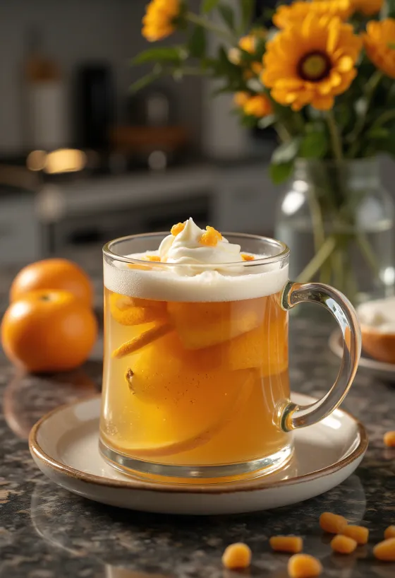 Mint Citrus Cider served in a glass